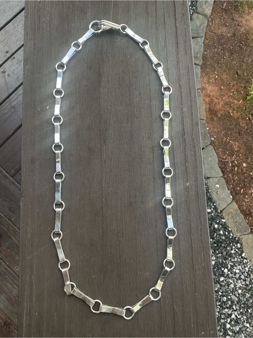 Navajo Hemerson Brown Sterling Silver Handmade Necklace